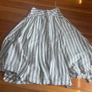 Anthropologie Striped Gray Skirt